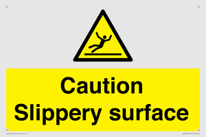 Caution Slippery surface